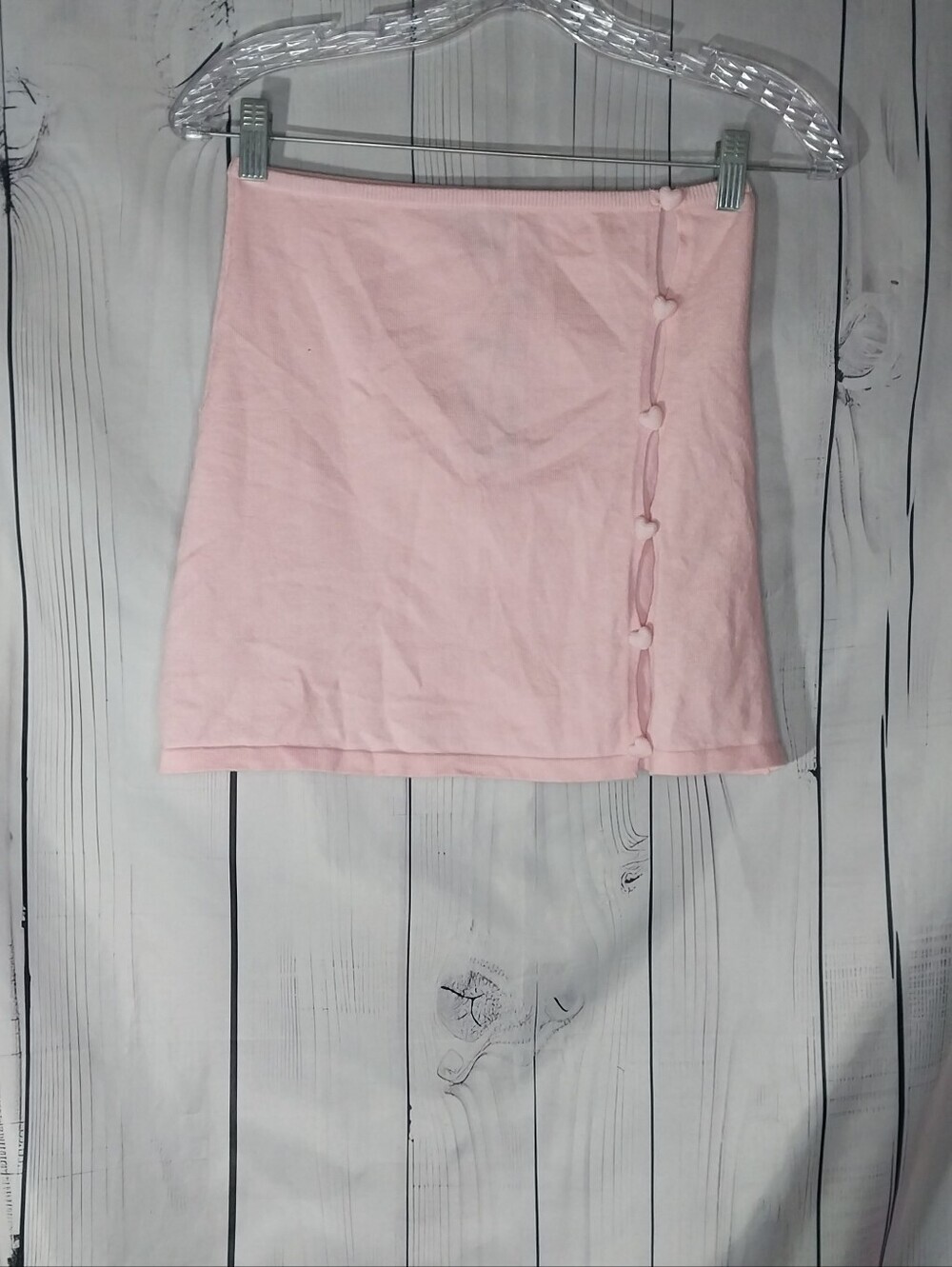 PrettyLittleThing Soft Knit Tie Waist Coquette Kawaii Dollette Mini Skirt NWT